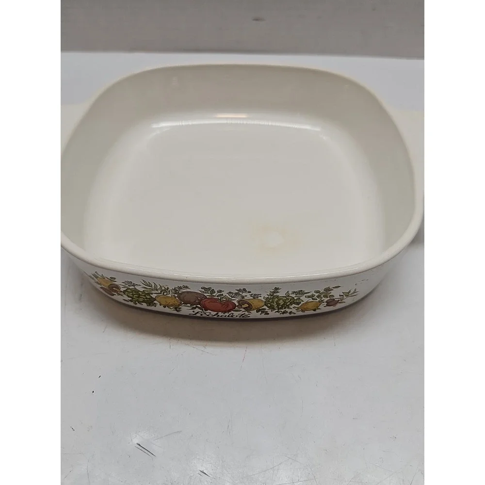 6pc Set Vintage Corning Ware Spice of Life Casserole Baking Dish Lot With 2 Lids